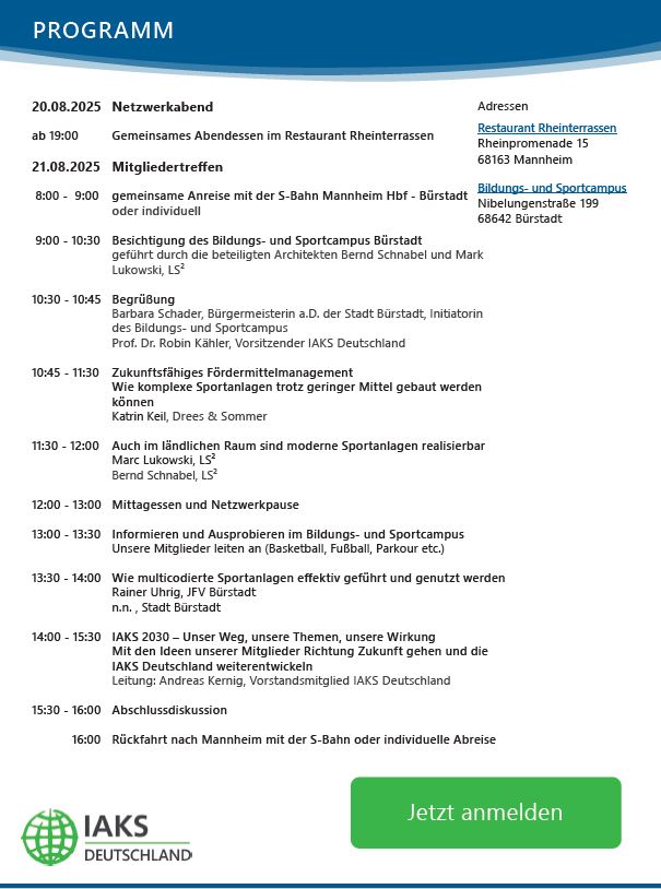Programm Mitgliedertreffen 2025