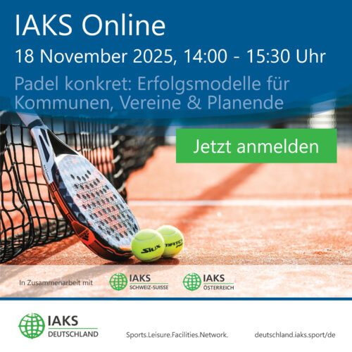 IAKS ONLINE: Padel konkret: Erfolgsmodelle für Kommunen, Vereine und Planende